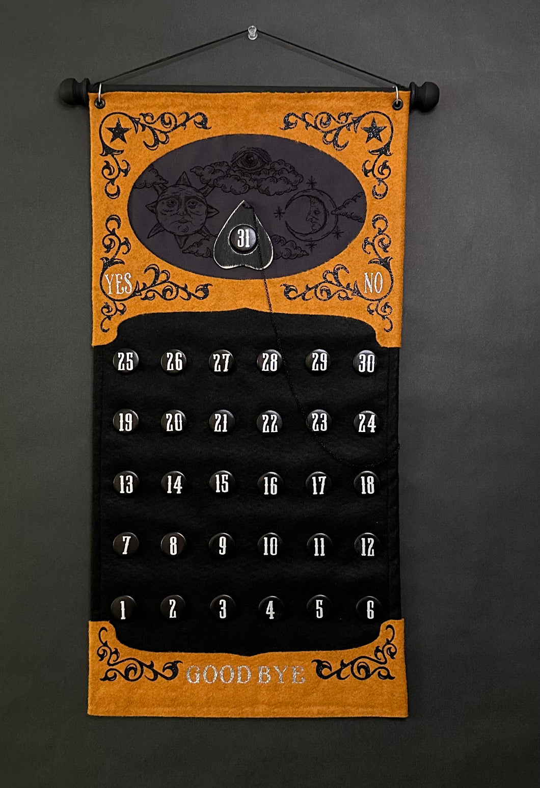 Orange Ouija Countdown Calendar