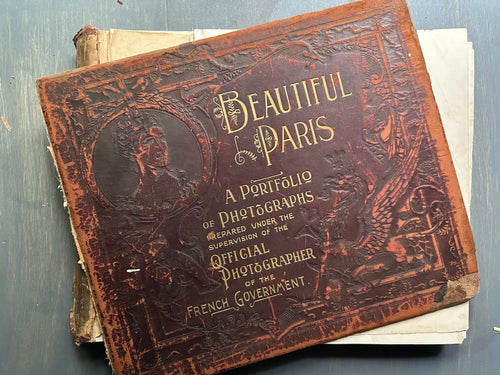 Antique Photograph Book of Paris, 1894