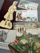 Load image into Gallery viewer, Antique and Vintage Winter and Holiday Ephemera Lot