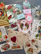 Load image into Gallery viewer, Antique and Vintage Valentines Ephemera Lot